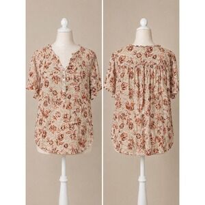 Maurices Floral Tunic‎ XL Plus Size Boho Flowy Summer Top